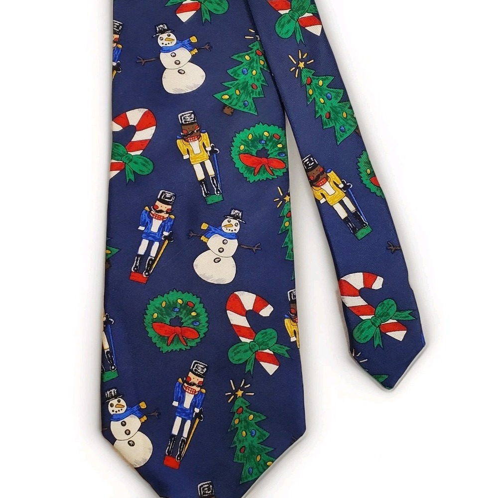 Mens Holiday Christmas Tie Save The Children Collection Snowman 100% Silk 58 In